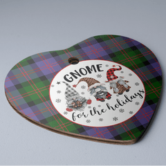 Clan Blair Modern Tartan Gnome Heart Ceramic Ornament YG83 Blair Modern Tartan Gnome Tartan Christmas