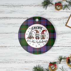 Clan Blair Modern Tartan Gnome Round Ceramic Ornament AZ79 Blair Modern Tartan Tartan Christmas