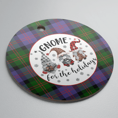 Clan Blair Modern Tartan Gnome Round Ceramic Ornament AZ79 Blair Modern Tartan Tartan Christmas