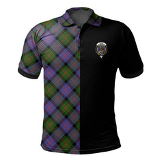 Clan Blair Modern Tartan Polo Shirt Half of Me - Cross Style GC85 Blair Modern Tartan Tartan Polo