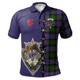Clan Blair Modern Tartan Polo Shirt - Lion Rampant And Celtic Thistle Style GN74 Blair Modern Tartan Tartan Polo