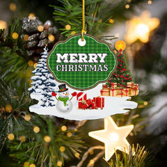 Clan Blane 1 "Merry Christmas" Tartan Acrylic Ornament PX71 Blane 1 Tartan Tartan Christmas