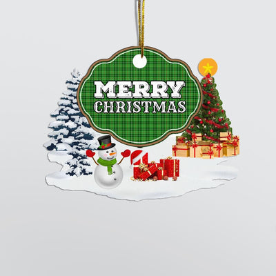 Clan Blane 1 "Merry Christmas" Tartan Acrylic Ornament