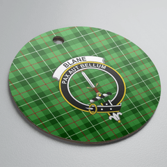 Clan Blane 1 Tartan Crest Round Ceramic Ornament AK44 Blane 1 Tartan Tartan Christmas