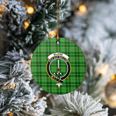 Clan Blane 1 Tartan Crest Round Ceramic Ornament AK44 Blane 1 Tartan Tartan Christmas