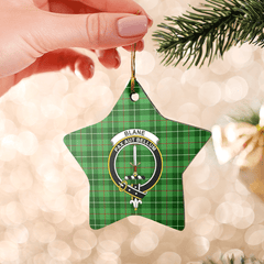 Clan Blane 1 Tartan Crest Star Ceramic Ornament CK80 Blane 1 Tartan Tartan Christmas