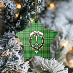 Clan Blane 1 Tartan Crest Star Ceramic Ornament CK80 Blane 1 Tartan Tartan Christmas