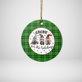 Clan Blane 1 Tartan Gnome Round Ceramic Ornament WU76 Blane 1 Tartan Tartan Christmas