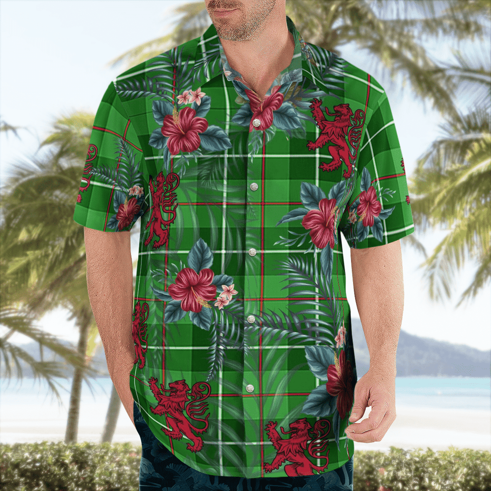 Clan Blane 1 Tartan Scottish Lion Hawaiian Shirt GO83 Blane 1 Tartan Tartan Hawaii Shirt
