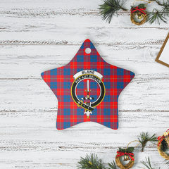 Clan Blane 2 Tartan Crest Star Ceramic Ornament UU74 Blane 2 Tartan Tartan Christmas