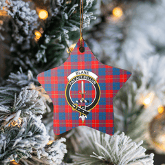 Clan Blane 2 Tartan Crest Star Ceramic Ornament UU74 Blane 2 Tartan Tartan Christmas