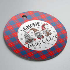 Clan Blane 2 Tartan Gnome Round Ceramic Ornament NG21 Blane 2 Tartan Tartan Christmas