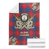 Clan Blane Tartan Gold Courage Symbol Blanket ZO46 Clan Blane Tartan Today