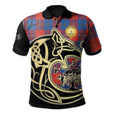 Clan Blane Tartan Polo Shirt Viking Wolf KS35 Blane Tartan Tartan Polo