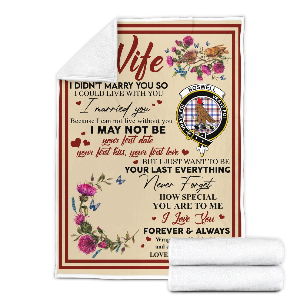 Clan Blanket Boswell Tartan Crest Blanket To My Wife Style , Gift From Scottish Husband IO62 Clan Scott Tartan Today