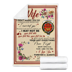 Clan Blanket Cameron Tartan Crest Blanket To My Wife Style , Gift From Scottish Husband XQ68 Clan Scott Tartan Today