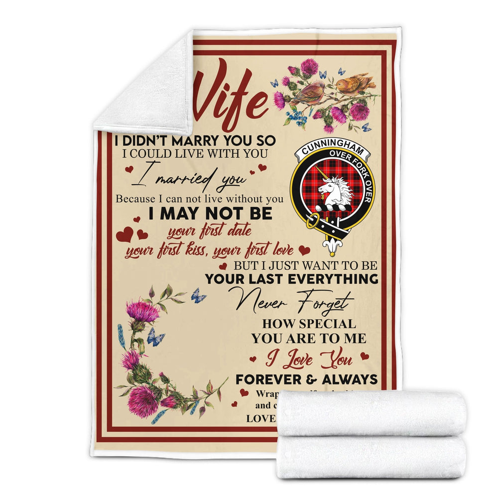 Clan Blanket Cunningham Tartan Crest Blanket To My Wife Style , Gift From Scottish Husband JE29 Clan Scott Tartan Today