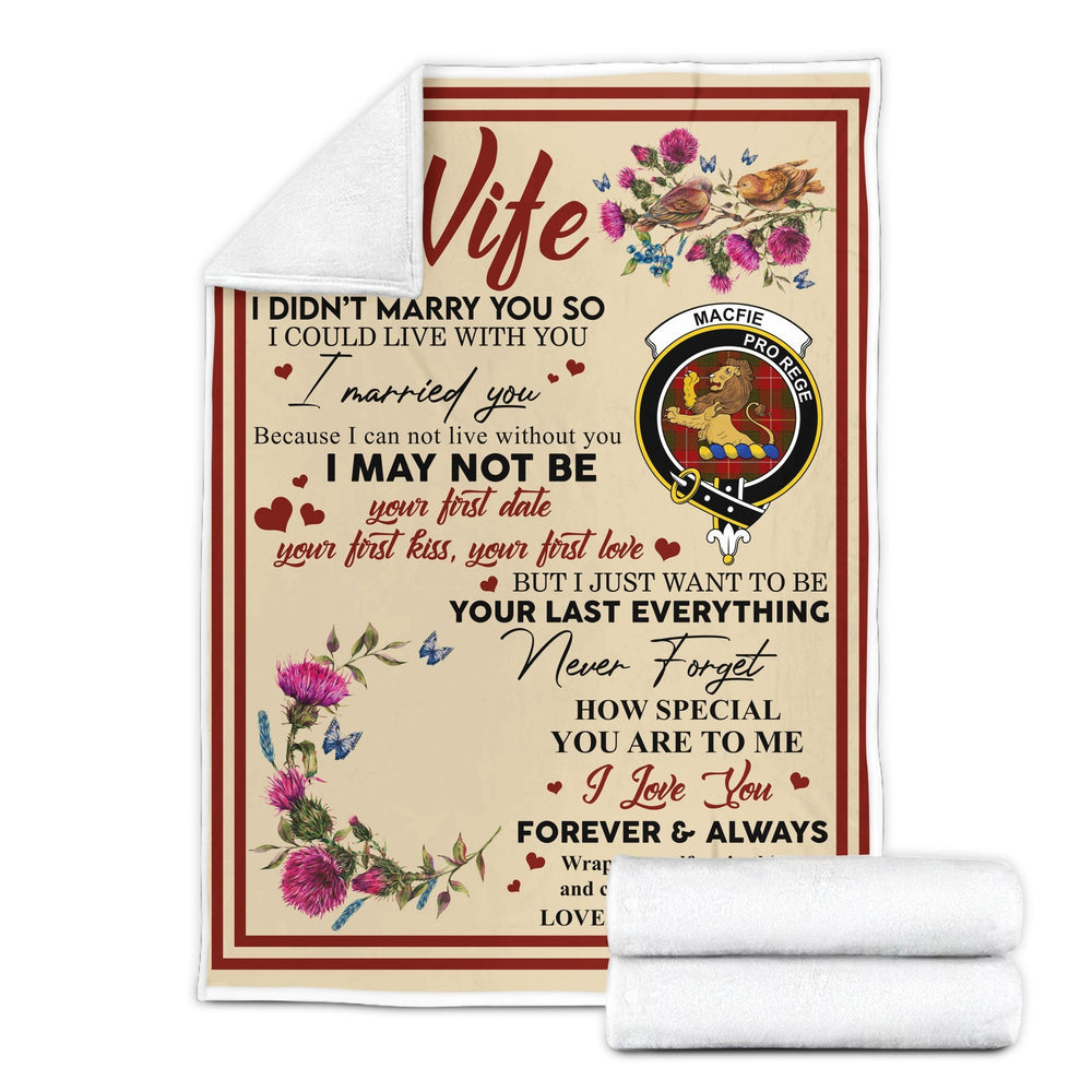 Clan Blanket MacFie Tartan Crest Blanket To My Wife Style , Gift From Scottish Husband YU78 Clan Scott Tartan Today