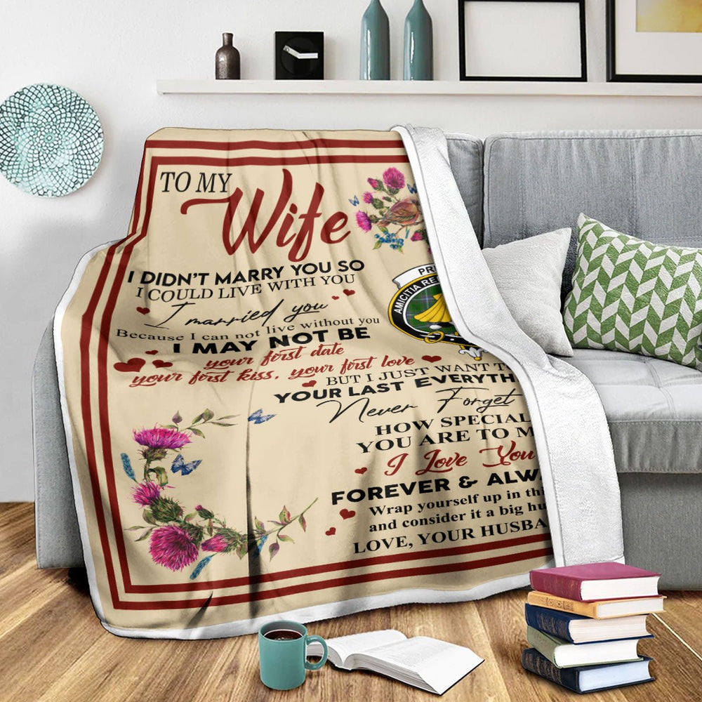 Clan Blanket Pringle Tartan Crest Blanket To My Wife Style , Gift From Scottish Husband VN86 Clan Scott Tartan Today