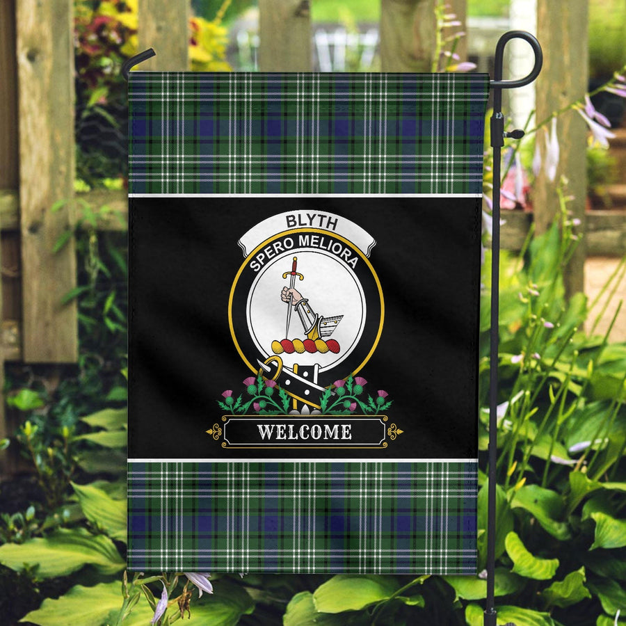 Clan Blyth Tartan Crest Garden Flag