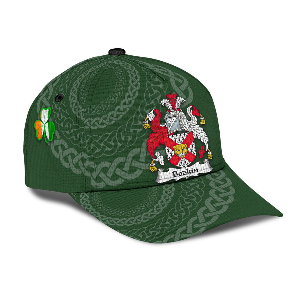 Clan Bodkin Coat Of Arms - Irish Family Crest St Patrick's Day Classic CapWP54 Classic Cap - Bodkin Coat Of Arms St Patrick's Day Classic Cap Irish Cap