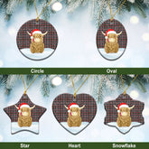 Clan Borthwick Ancient Tartan Christmas Ceramic Ornament Highland Cows Style YC88 Borthwick Ancient Tartan Tartan Ornament