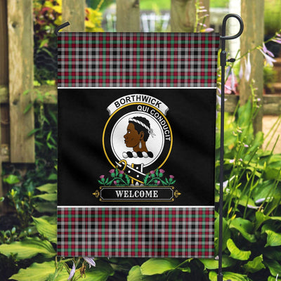 Clan Borthwick Ancient Tartan Crest Garden Flag - Welcome