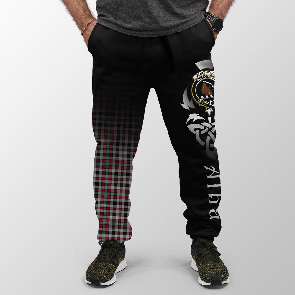 Clan Borthwick Ancient Tartan Crest Jogger Sweatpants  Alba Celtic Style XX65 Clan Borthwick (Borthwick Tartan) Tartan Today