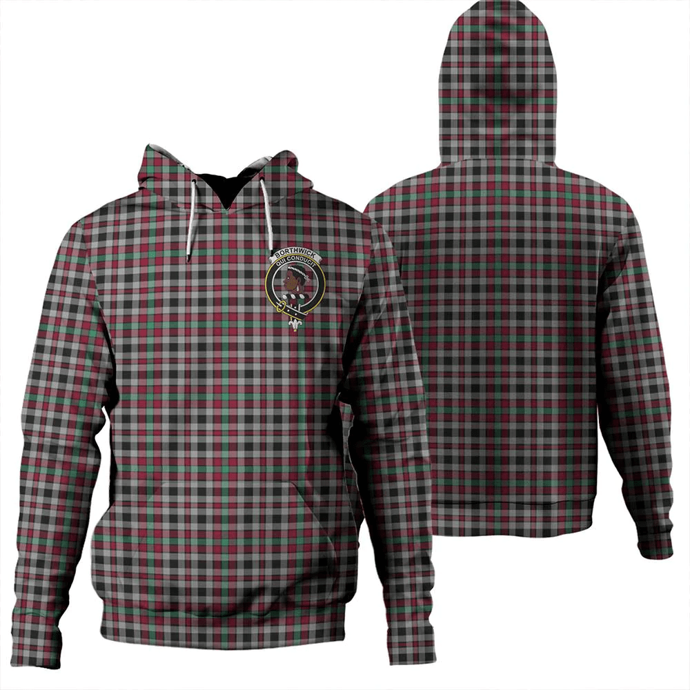 Clan Borthwick Ancient Tartan Hoodie Crest WJWSQTG0-1 Clan Borthwick (Borthwick Tartan) Tartan Hoodies