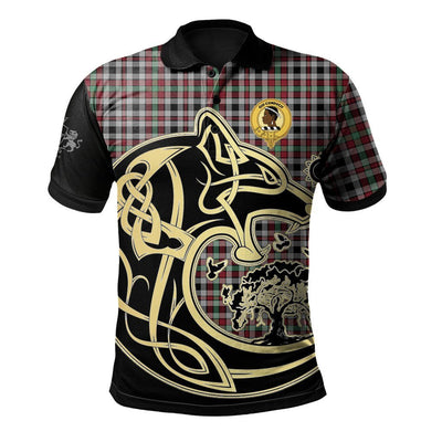 Clan Borthwick Ancient Tartan Polo Shirt Viking Wolf