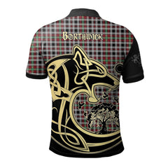 Clan Borthwick Ancient Tartan Polo Shirt Viking Wolf VI82 Borthwick Ancient Tartan Tartan Polo
