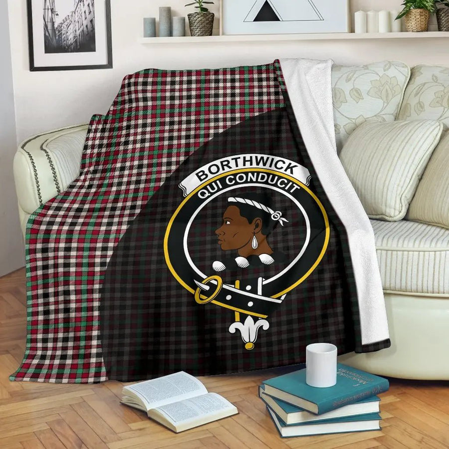 Clan Borthwick Dress Ancient Tartan Crest Blanket Wave Style
