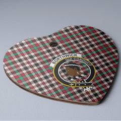 Clan Borthwick Dress Ancient Tartan Crest Heart Ceramic Ornament VQ75 Borthwick Dress Ancient Tartan Tartan Christmas