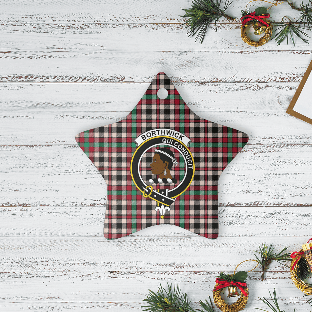 Clan Borthwick Dress Ancient Tartan Crest Star Ceramic Ornament SC67 Borthwick Dress Ancient Tartan Tartan Christmas