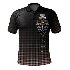 Clan Borthwick Dress Ancient Tartan Polo Shirt - Alba Celtic Style DJ48 Borthwick Dress Ancient Tartan Tartan Polo