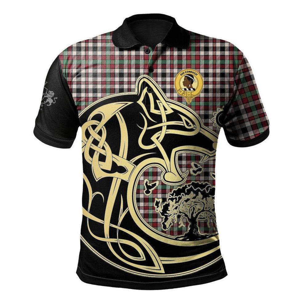 Clan Borthwick Dress Ancient Tartan Polo Shirt Viking Wolf QN31 Borthwick Dress Ancient Tartan Tartan Polo