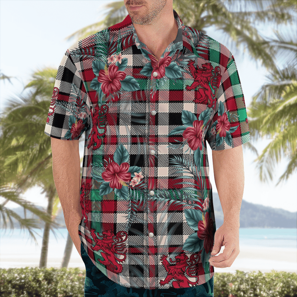 Clan Borthwick Dress Ancient Tartan Scottish Lion Hawaiian Shirt DI34 Clan Borthwick (Borthwick Tartan) Tartan Hawaii Shirt