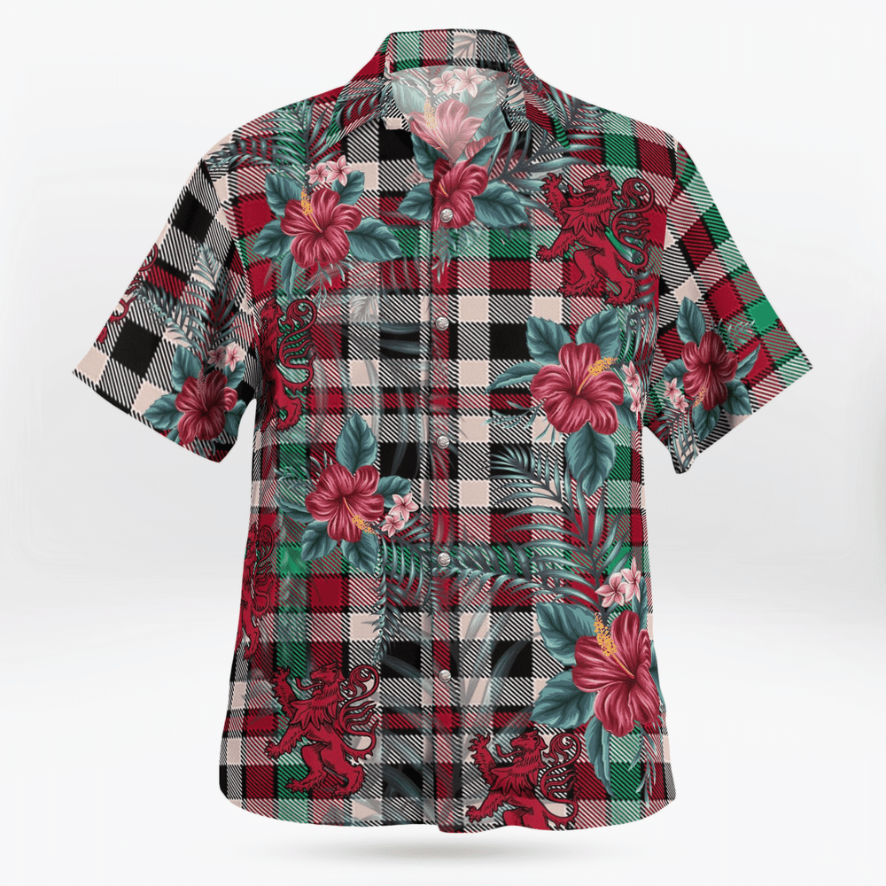 Clan Borthwick Dress Ancient Tartan Scottish Lion Hawaiian Shirt DI34 Clan Borthwick (Borthwick Tartan) Tartan Hawaii Shirt