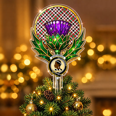 Clan Borthwick Dress Ancient Tartan Thistle Christmas Tree Topper
