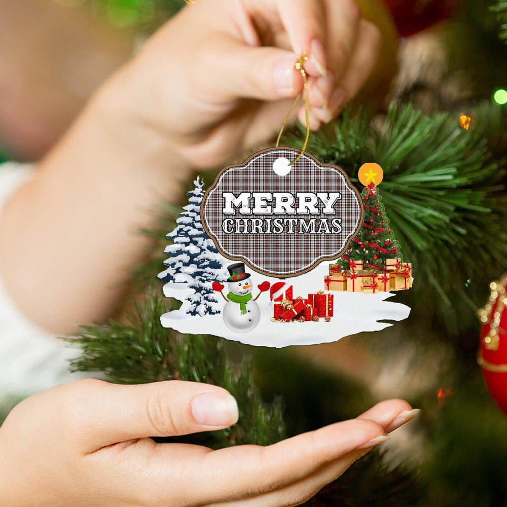 Clan Borthwick "Merry Christmas" Tartan Acrylic Ornament WV76 Borthwick Tartan Tartan Christmas