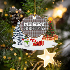 Clan Borthwick "Merry Christmas" Tartan Acrylic Ornament WV76 Borthwick Tartan Tartan Christmas