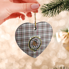 Clan Borthwick Tartan Crest Heart Ceramic Ornament HM85 Borthwick Tartan Tartan Christmas