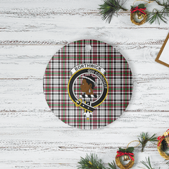 Clan Borthwick Tartan Crest Round Ceramic Ornament HC43 Borthwick Tartan Tartan Christmas