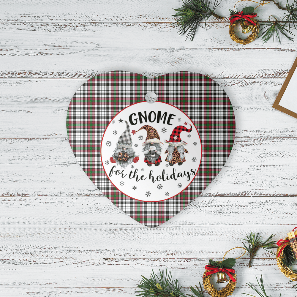 Clan Borthwick Tartan Gnome Heart Ceramic Ornament EG38 Borthwick Tartan Gnome Tartan Christmas
