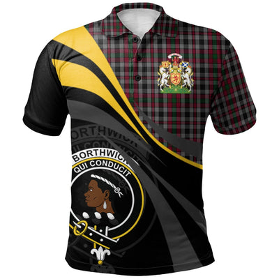Clan Borthwick Tartan Polo Shirt - Royal Coat Of Arms Style