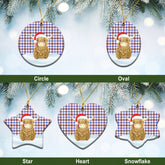 Clan Boswell Modern Tartan Christmas Ceramic Ornament Highland Cows Style LU16 Boswell Modern Tartan Tartan Ornament