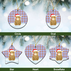 Clan Boswell Modern Tartan Christmas Ceramic Ornament Highland Cows Style LU16 Boswell Modern Tartan Tartan Ornament