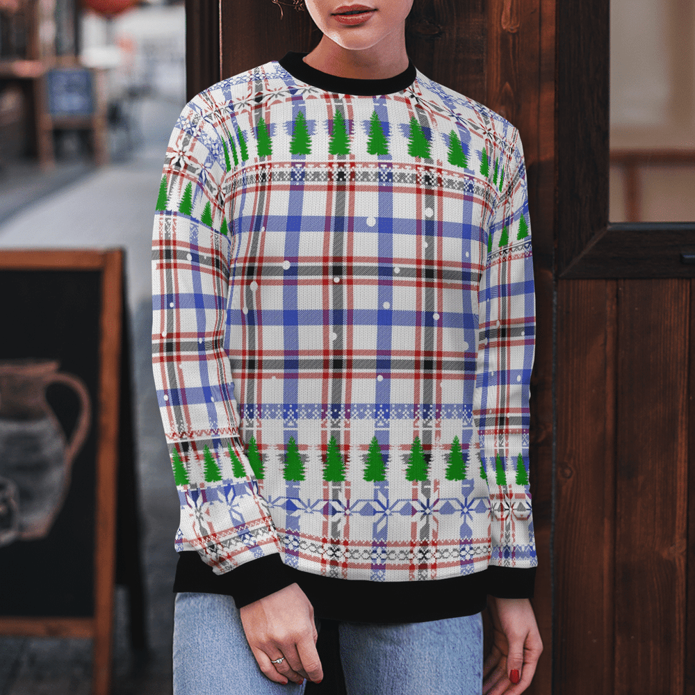Clan Boswell Modern Tartan Christmas Ugly Sweater YF62 Boswell Modern Tartan Tartan Ugly Sweater