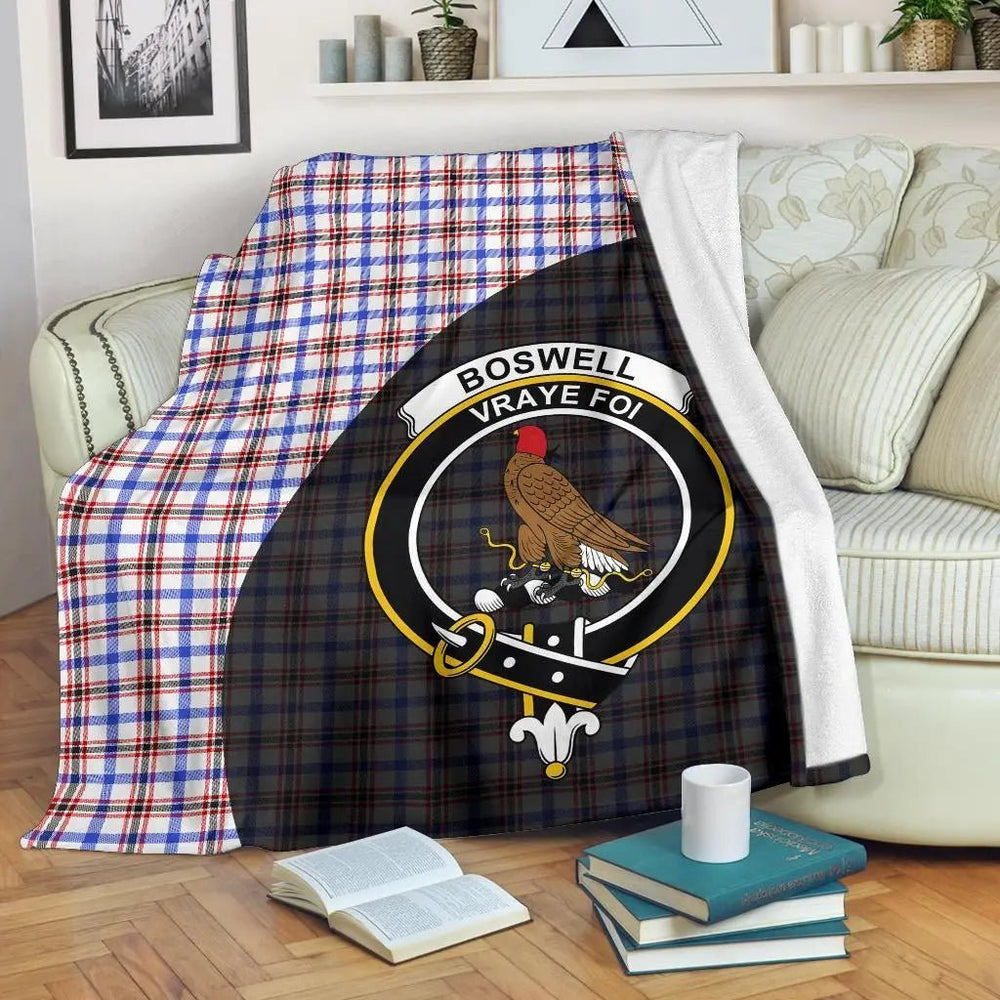 Clan Boswell Modern Tartan Crest Blanket Wave Style XA99 Clan Boswell Tartan Today