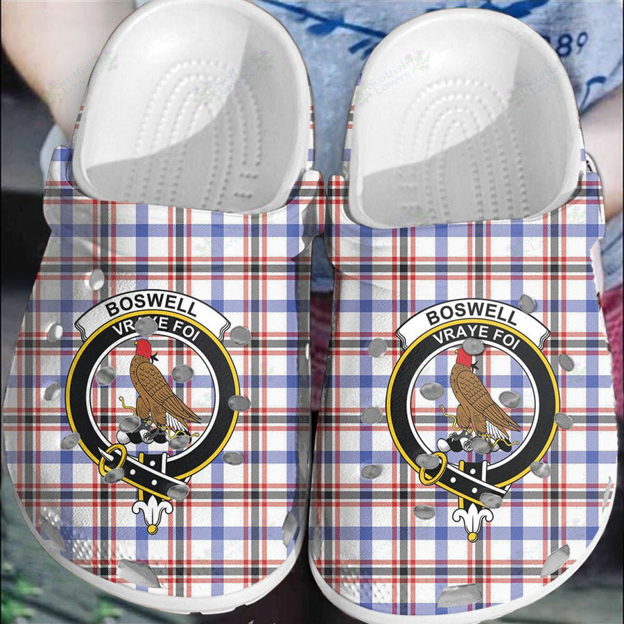 Clan Boswell Modern Tartan Crest Clogs Classic